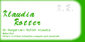 klaudia rotter business card